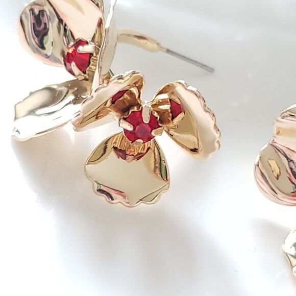 New! Zara Ruby Floreat Earrings - Picture 12 of 15
